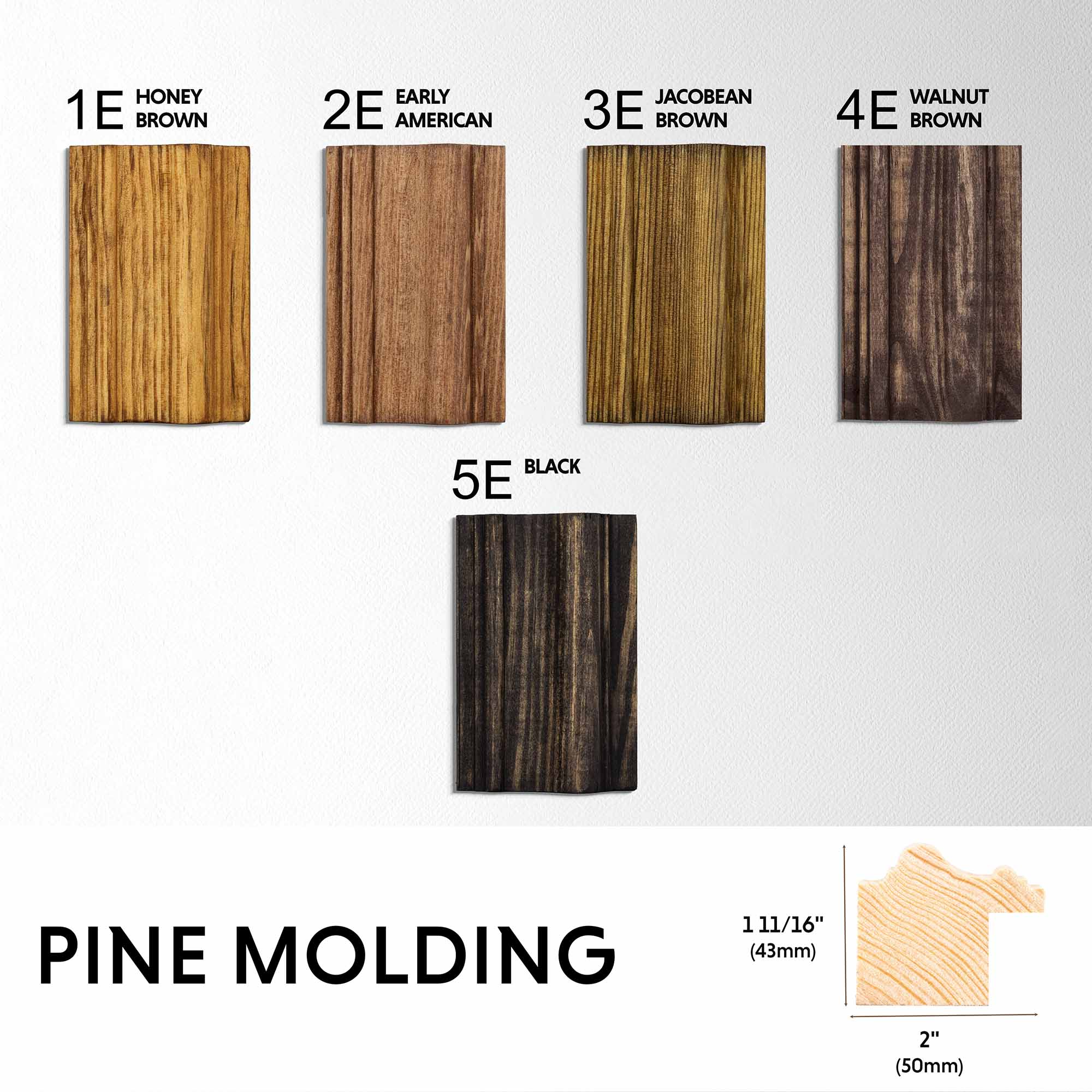 Stained Hardwood TV frame Samples