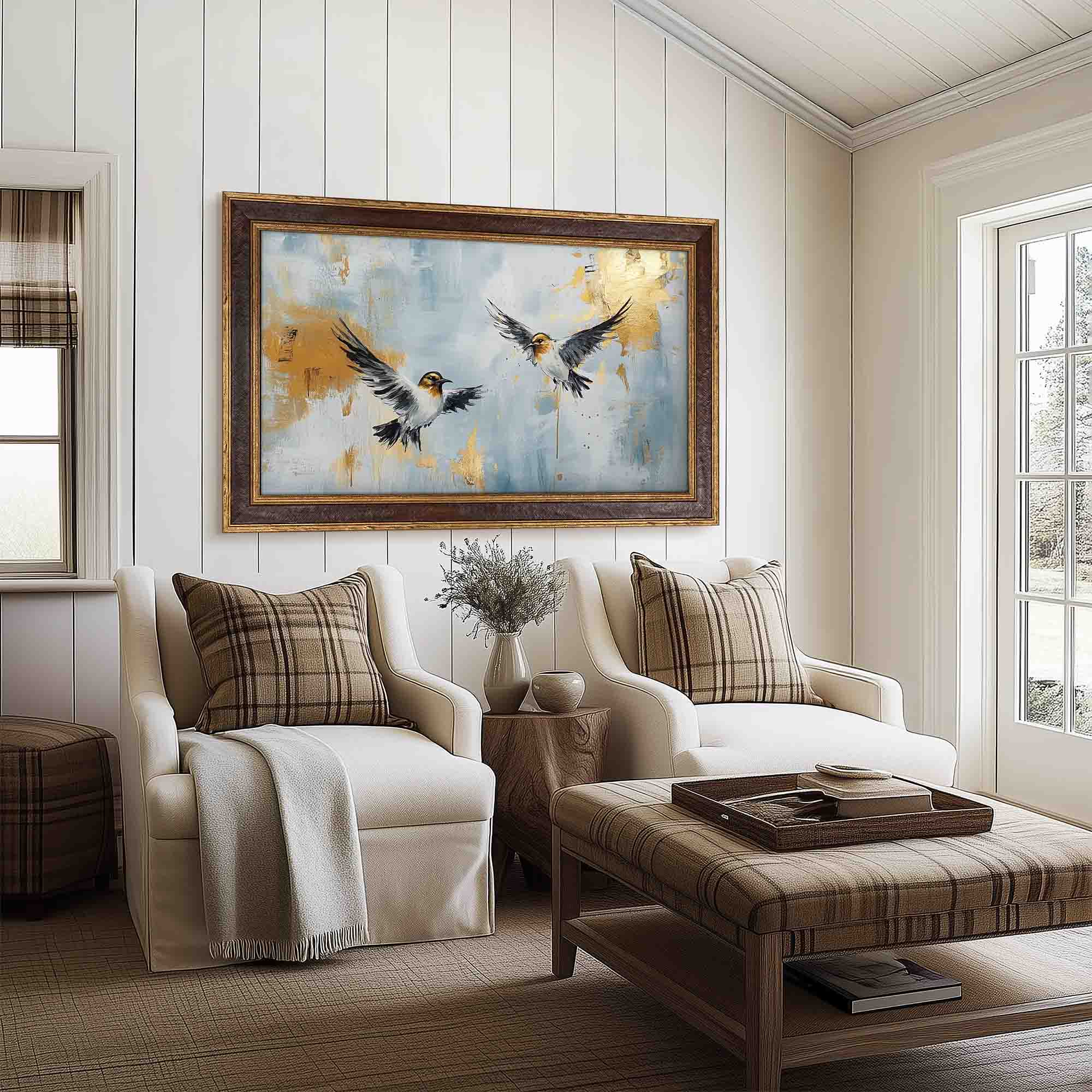 Brown and Double Gold TV Frame