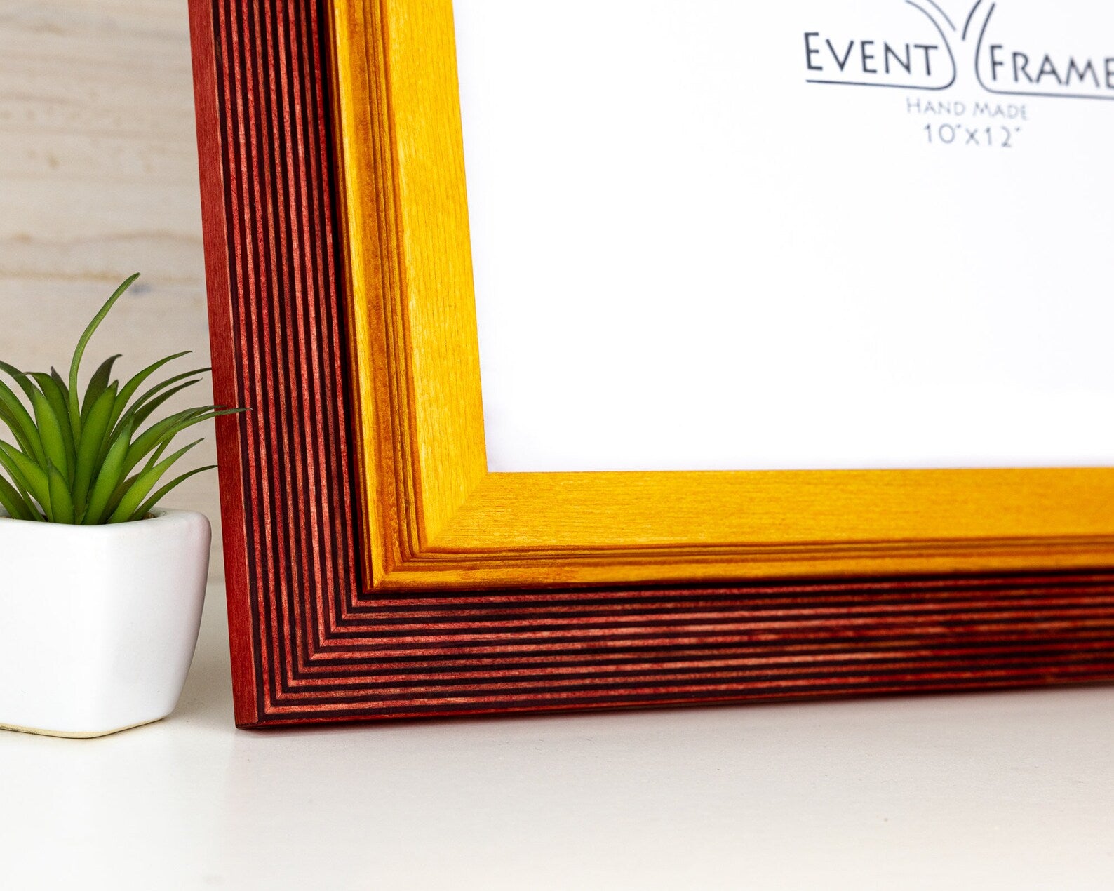 Red and Yellow baltic birch picture frame for art photography, custom sizes, made from high quality durable materials, perfect for gallery walls. Double Black Custom Picture Frame, Handmade Wooden Photo Frame, Black Poster Frame, Contemporary style A1 A3 A5 4x6 9x12 16x20 18x24 36x40