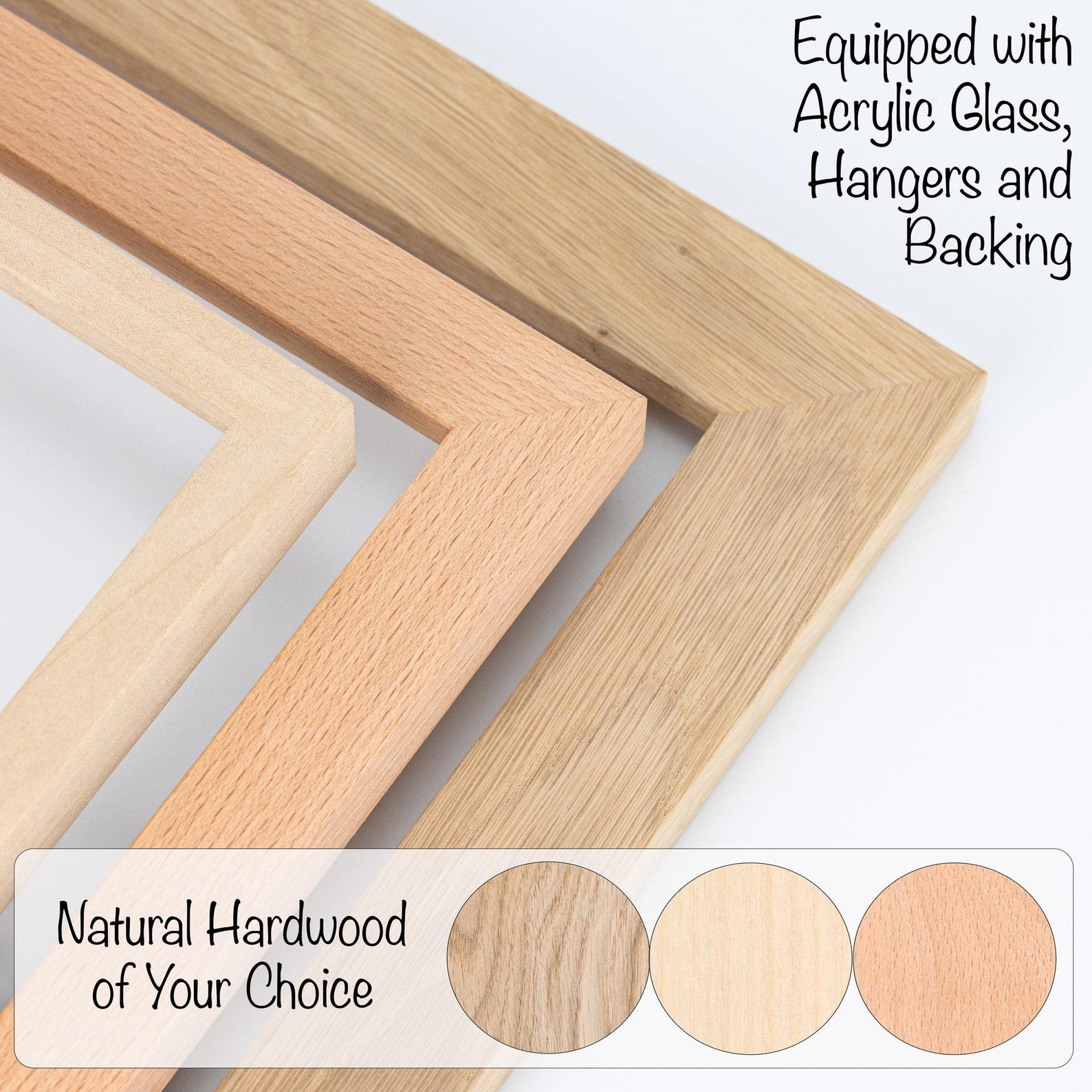 Natural Soap Hardwood Picture Frame 32mm