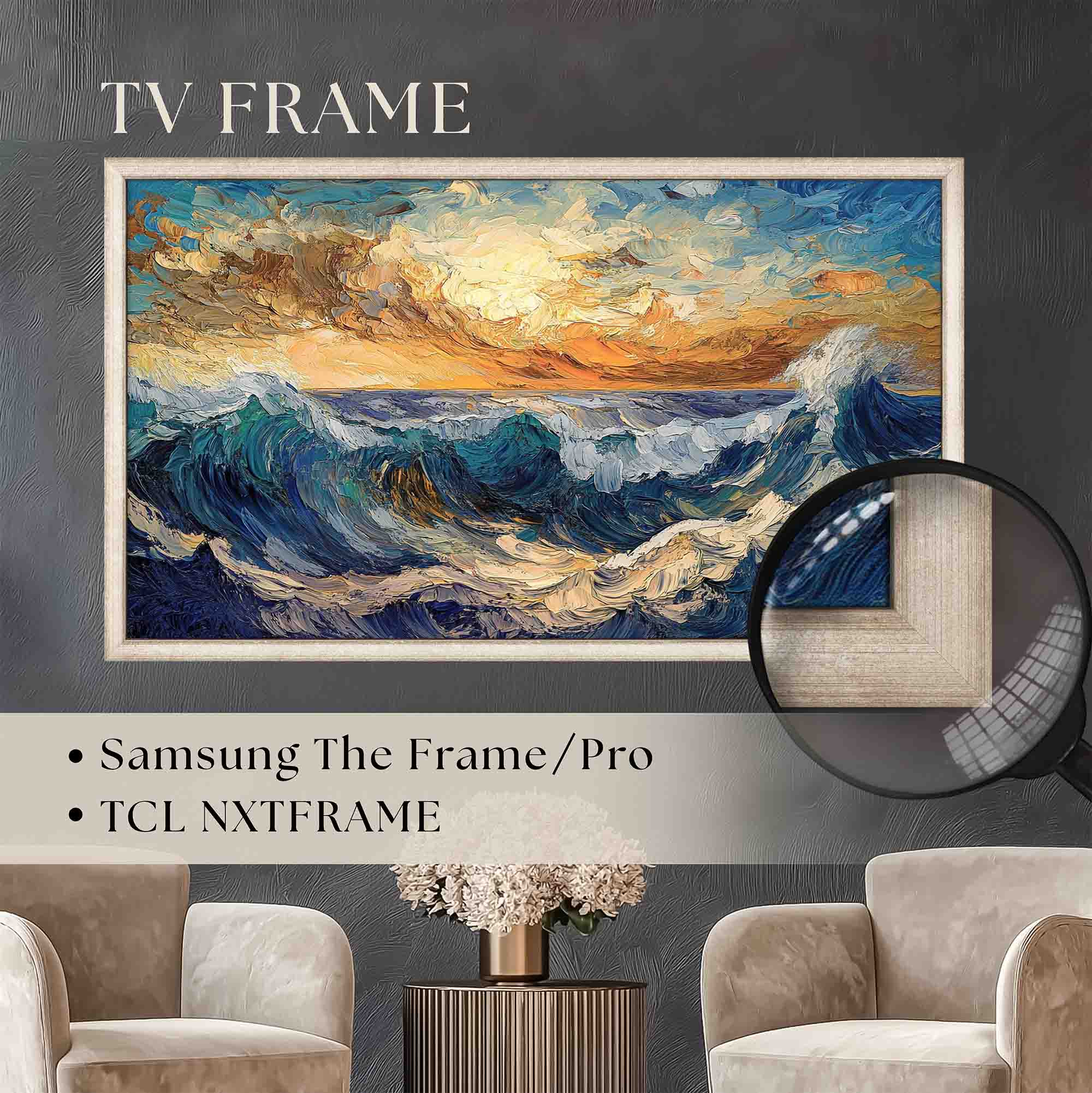 Thin Champagne TV frame