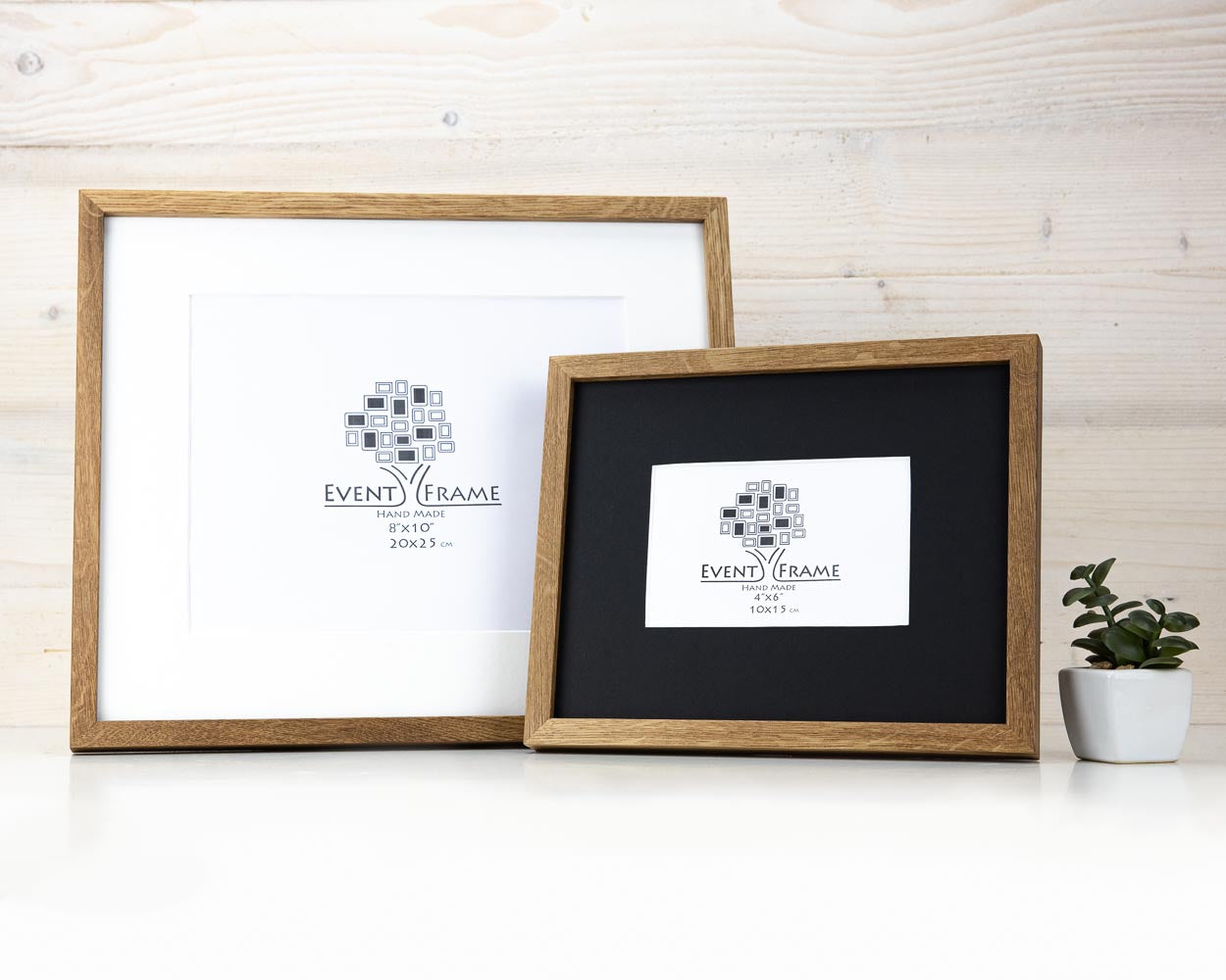 Super Slim Natural Solid Oak Hardwood Photo Frame 1/2 Thin Edge