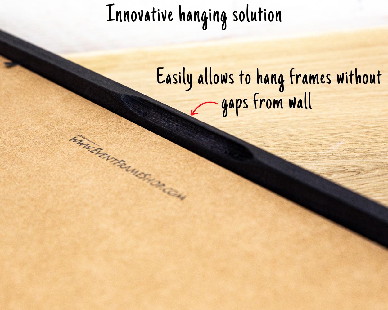 Super Slim Black Solid Birch Hardwood Photo Frame 1/2 Thin Edge