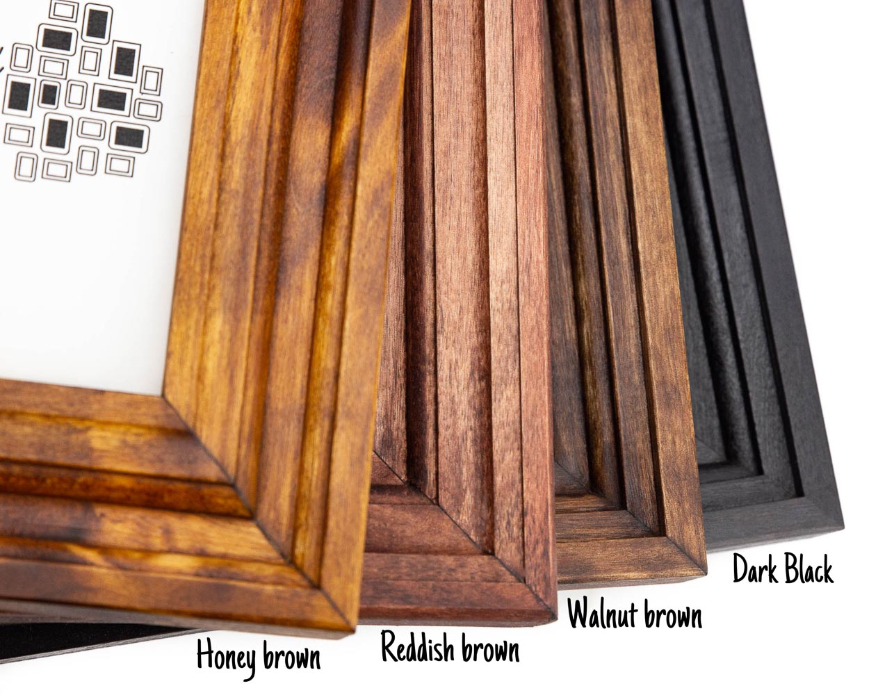 Colorful Vintage Style Photo Frame from Solid Birch Hardwood 3 inch wide