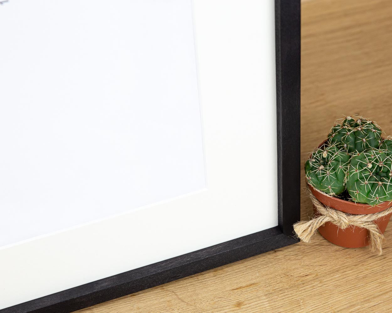 Super Slim Black Solid Birch Hardwood Photo Frame 1/2 Thin Edge