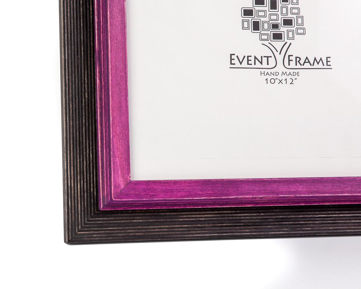 Wooden Black + Purple Picture Frame, Hand Painted Picture Frame, Custom Size Frames A5, A4, A3, A2, 4x6, 5x10, 10x12, 12x16, 18x24, 20x30