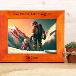 Colorful Engraved Birch Wood Picture Frame