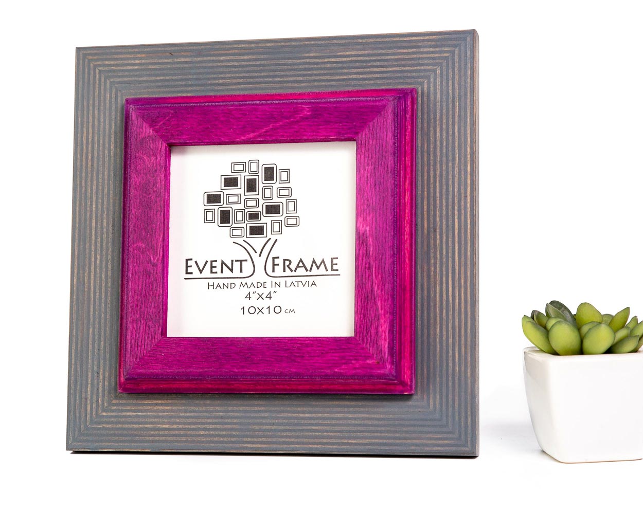 Grey + Purple Custom Frame, Wooden Handmade Picture Frame, Modern Art Frame, Any Size 8x10, 5x7, 5.8x8.3, 7x9, 8x8, 9x12, 12x18, 16x20 20x24