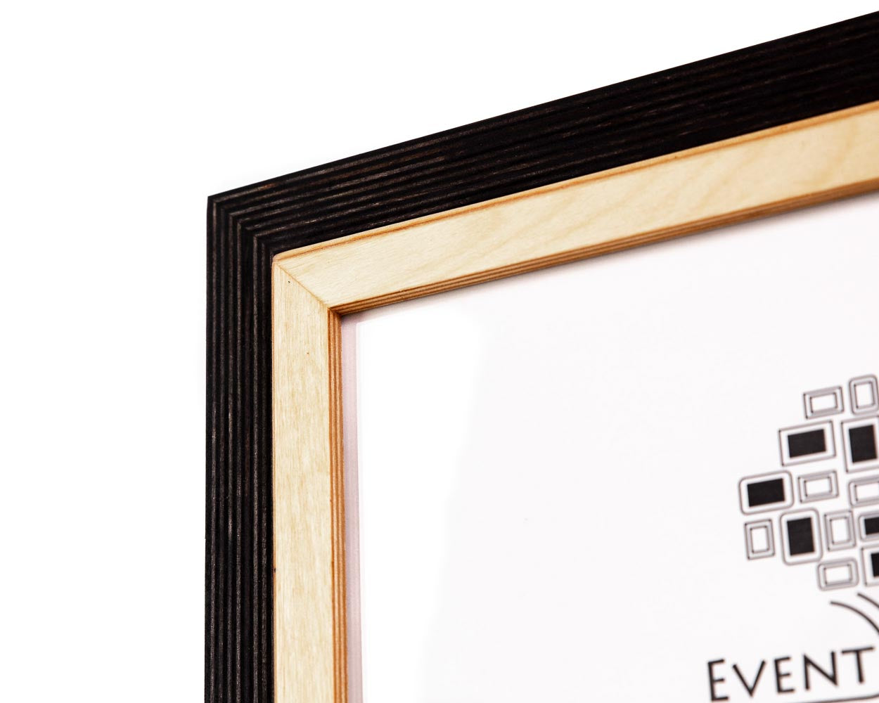 Black + Natural Picture Frame, Wooden Photo Frame, Art frame, CUSTOM SIZES 4x6 5x5 5x7 5.5x8.5 6x6 6x8 8x8 8x10 10x10 8x12 9x11 11x14 20x30