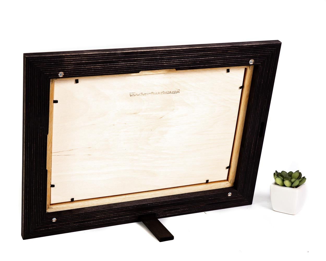 Black + Natural Picture Frame, Wooden Photo Frame, Art frame, CUSTOM SIZES 4x6 5x5 5x7 5.5x8.5 6x6 6x8 8x8 8x10 10x10 8x12 9x11 11x14 20x30