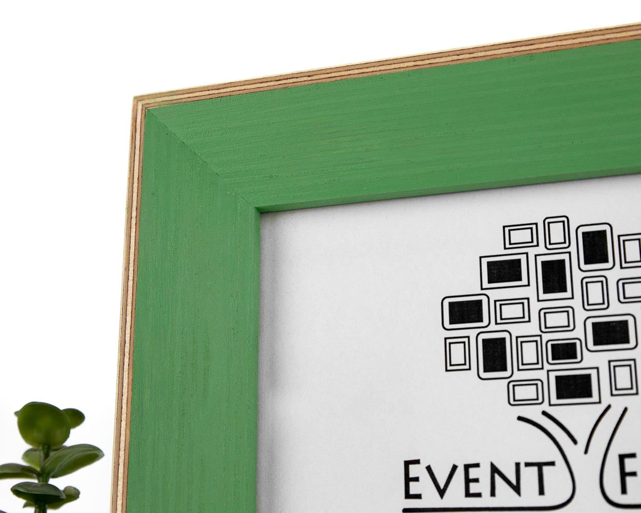 Green rustic birch frame handcrafted for standout art displays. Adds a vibrant, creative touch to any space with eco-friendly charm.