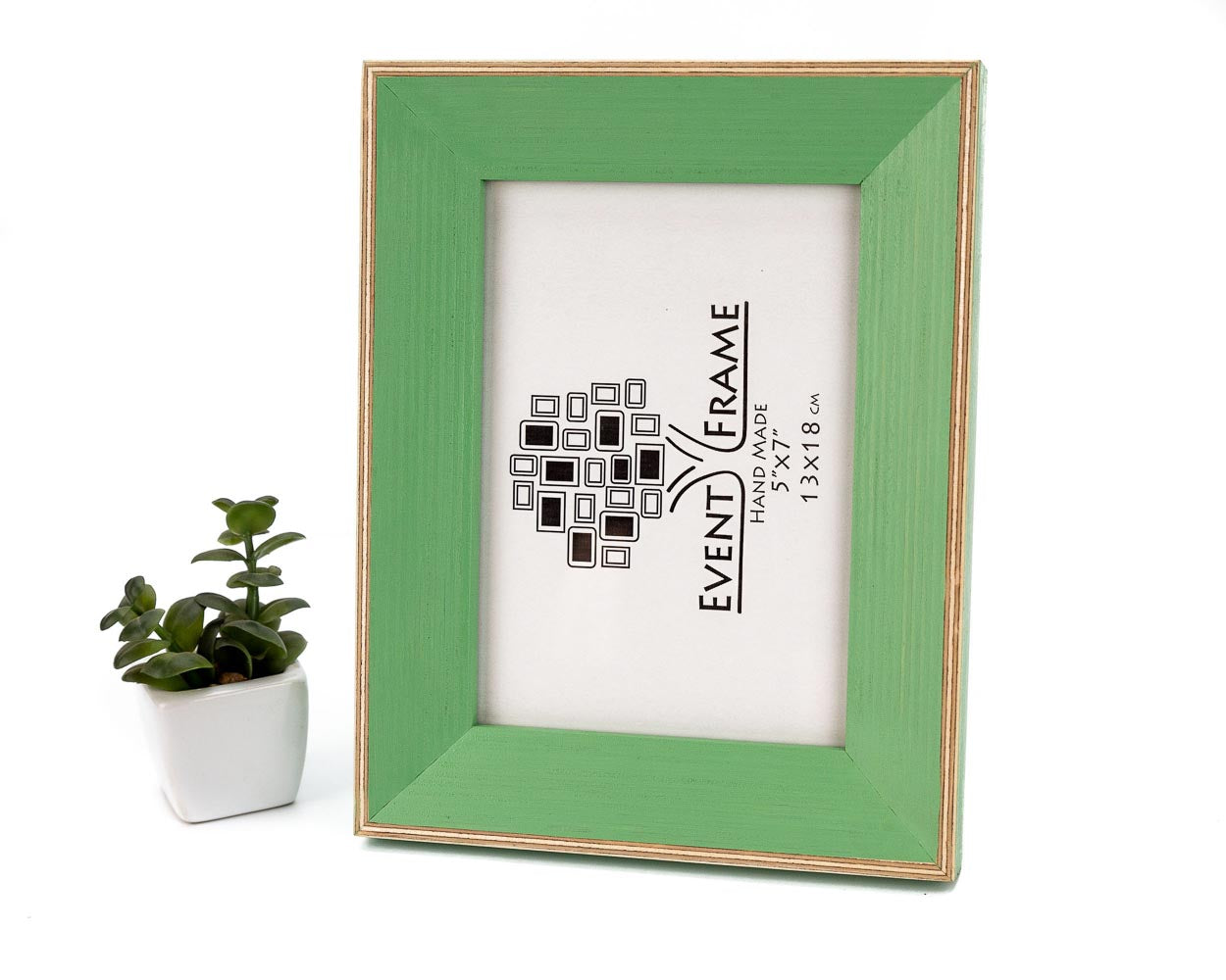 Green rustic birch frame handcrafted for standout art displays. Adds a vibrant, creative touch to any space with eco-friendly charm.