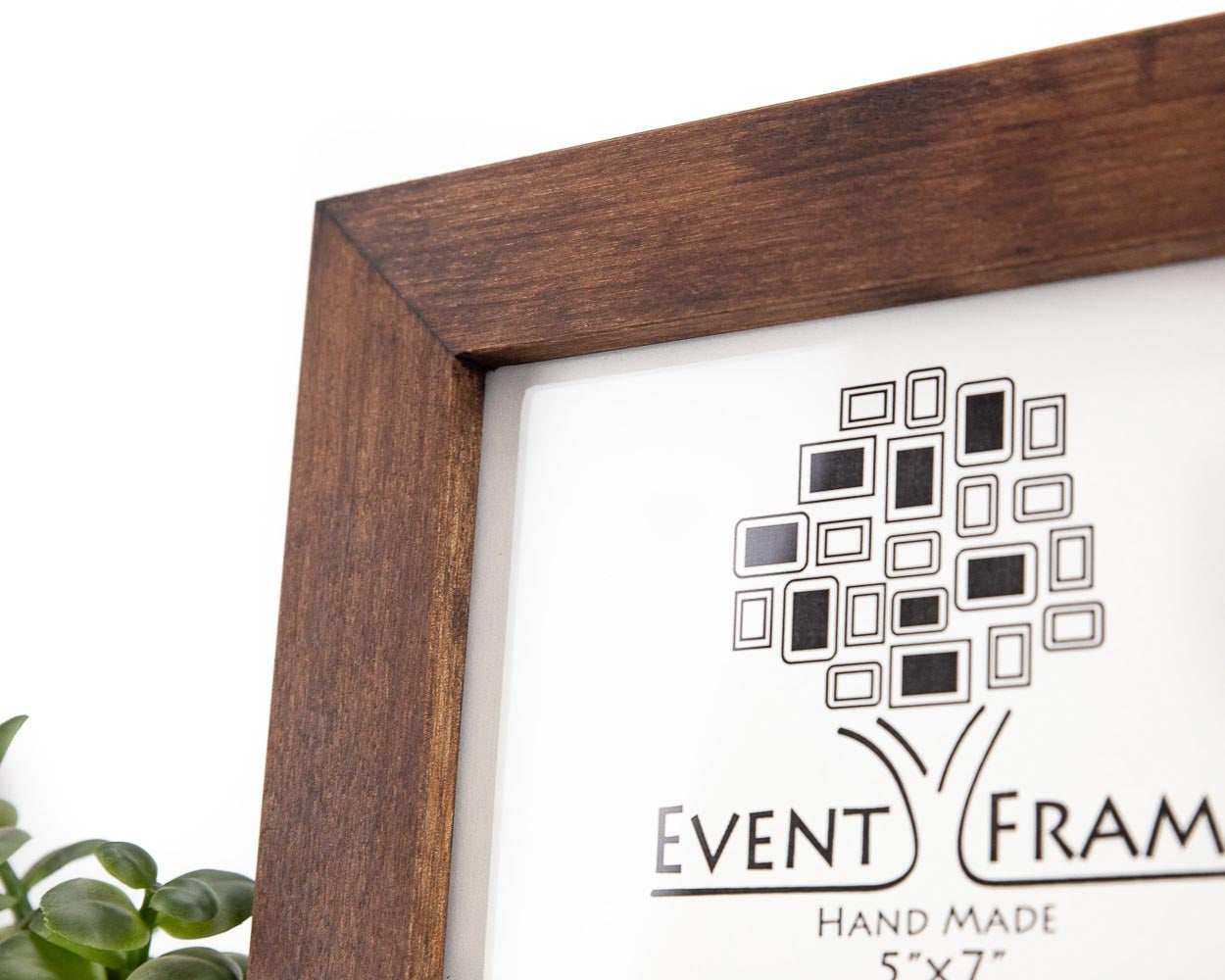 Custom wooden picture frame, birch hardwood, brown walnut color, handmade quality, custom sizes A4, A5, A3, 8x10, 5x7, 20x30, 14x18, 22x28