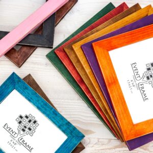 Colorful Distressed Modern Design Solid Birch Hardwood Picture Frame 34 mm