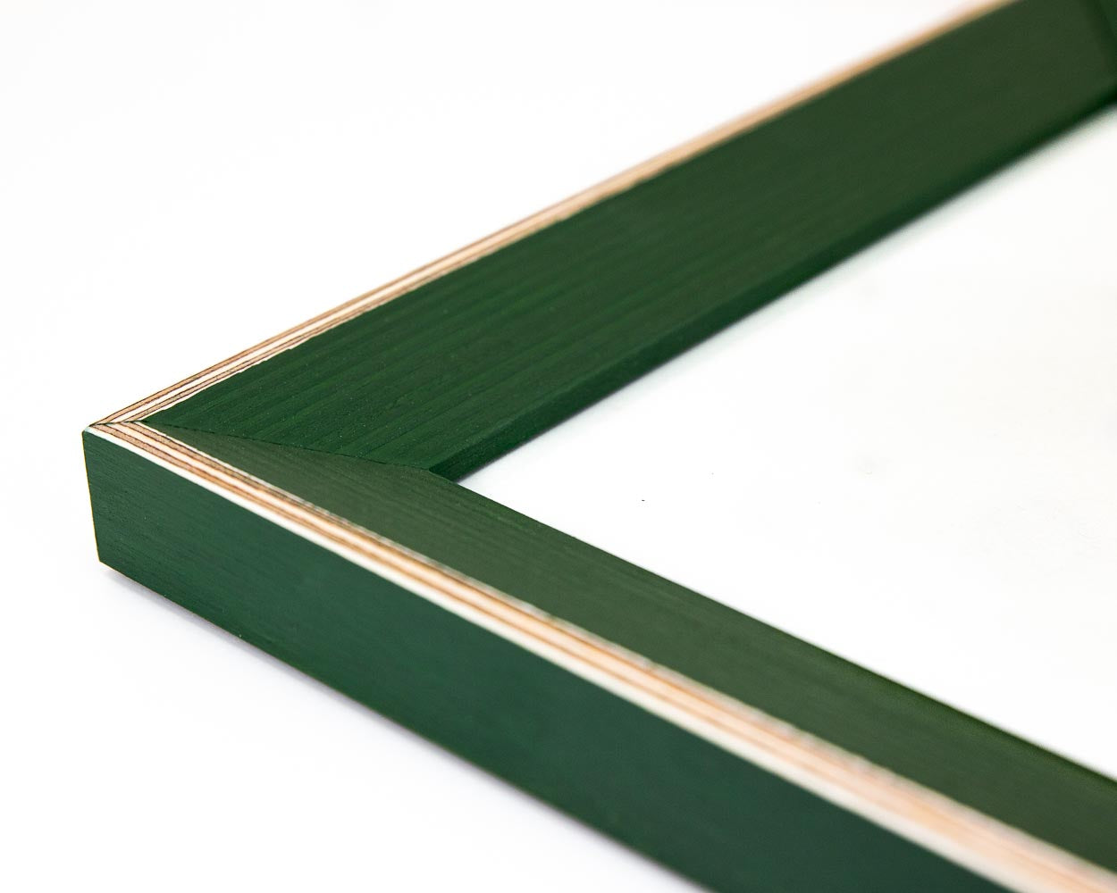 Dark green picture frame from solid baltic birch, unique classic style, for modern interior