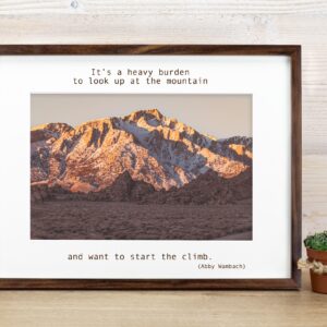 Solid Walnut Hardwood Picture Frame with Engraved Mat