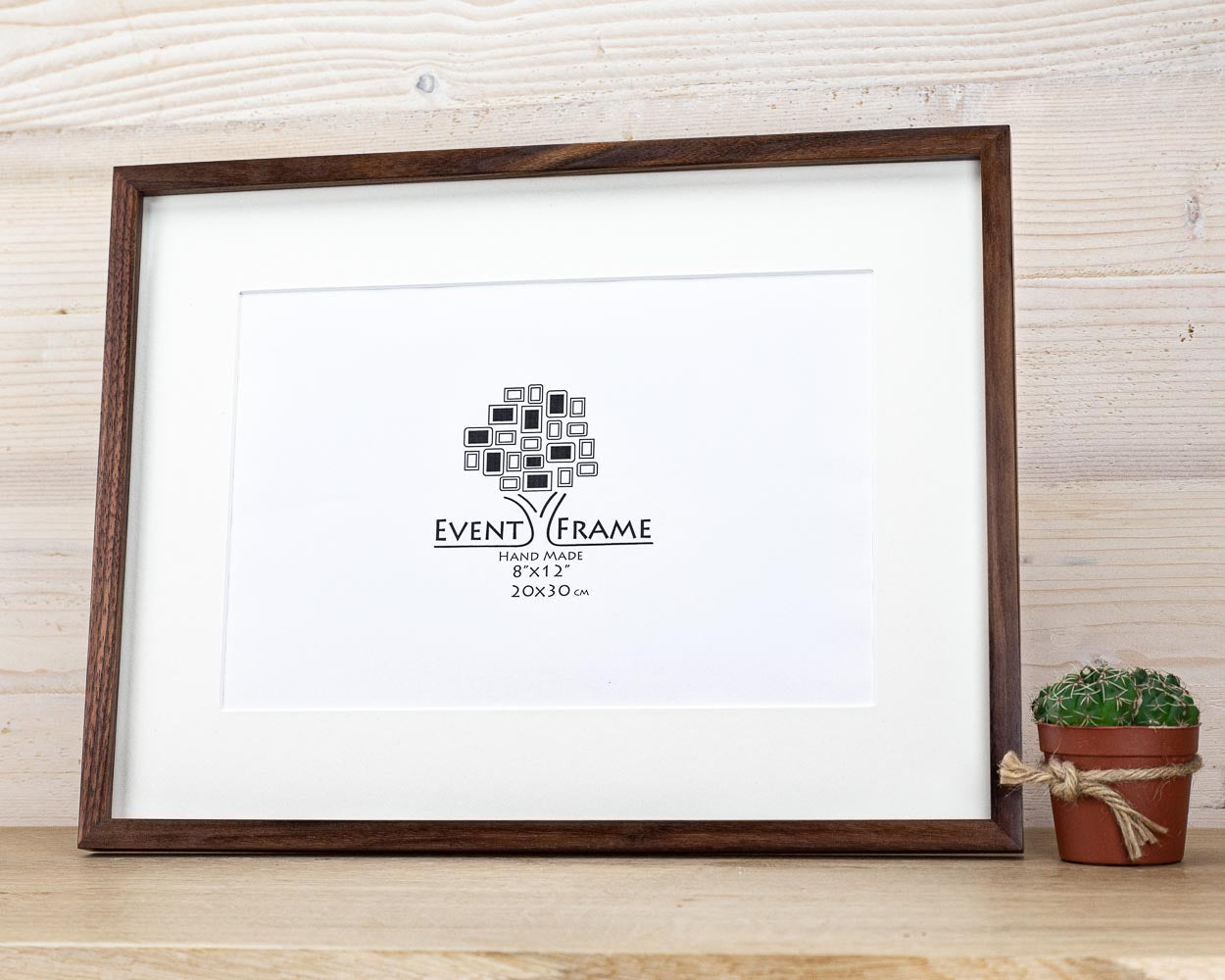 Solid Walnut Hardwood Photo Frame 1/2 Thin Edge