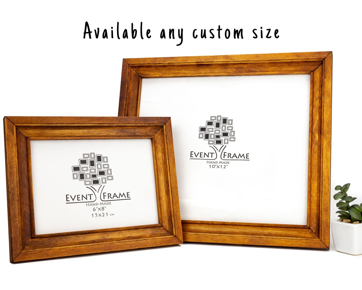 Honey Brown Wooden Picture Frame, Gallery Wall Birch Hardwood Frame, Handmade Premium Quality, Custom Size A4, A3, 6x8, 10x12, 18x24, 20x30