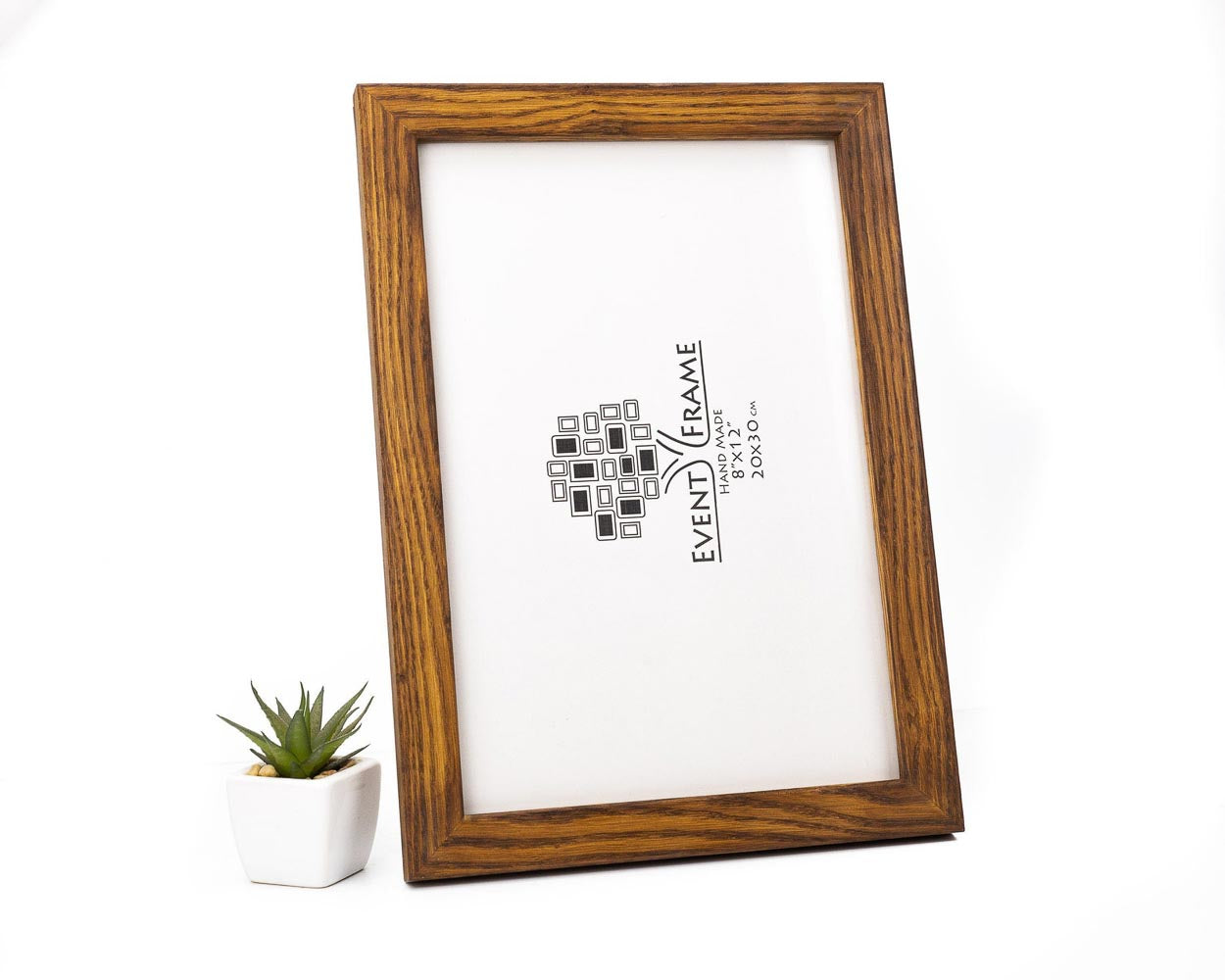 Brown Oak Wood Picture Frame, Rustic Oak Photo Frame, Custom Photo Frame for Wall Art A4, A2, 5x7, 8x10, 8.5x11, 9x12, 10x14, 11x17, 16x20