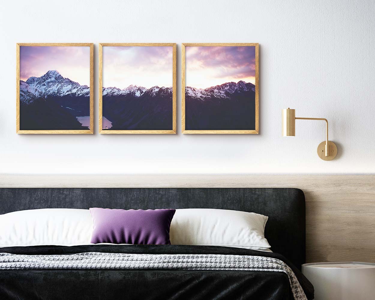 Super Slim Natural Solid Oak Hardwood Photo Frame 1/2 Thin Edge