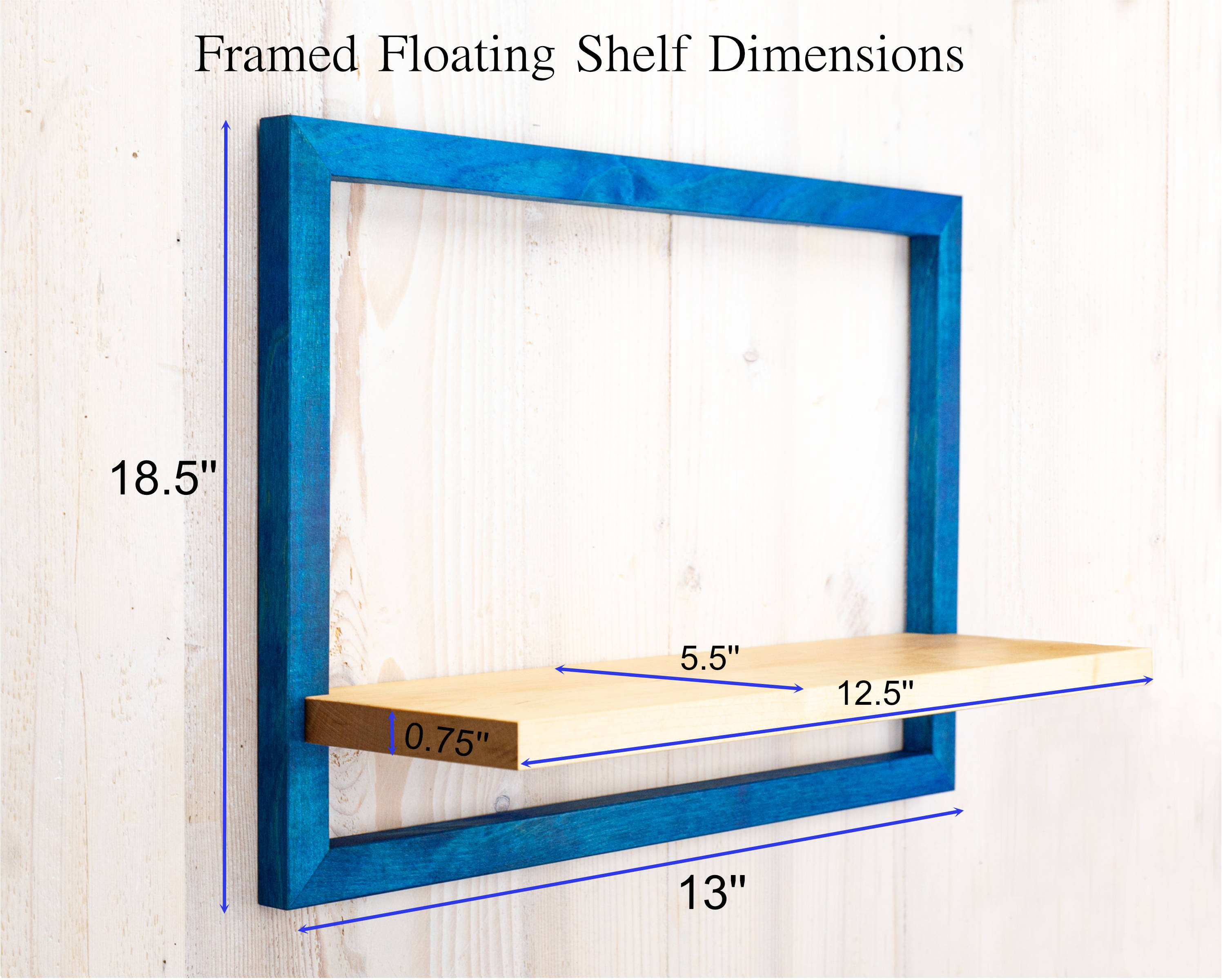 Blue quality handcrafted picture frame for modern home storage solution.